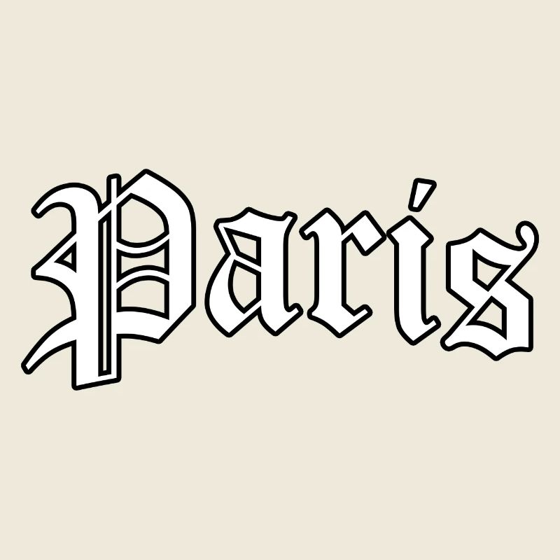 Paris-Logo: Gothic-Design mit Pariser Stil