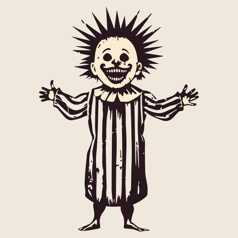Unheimliches Clown-Kind