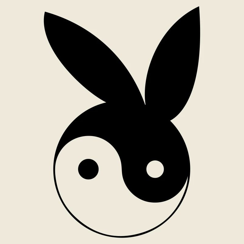 Ying und Yang mit Bunny Ohren