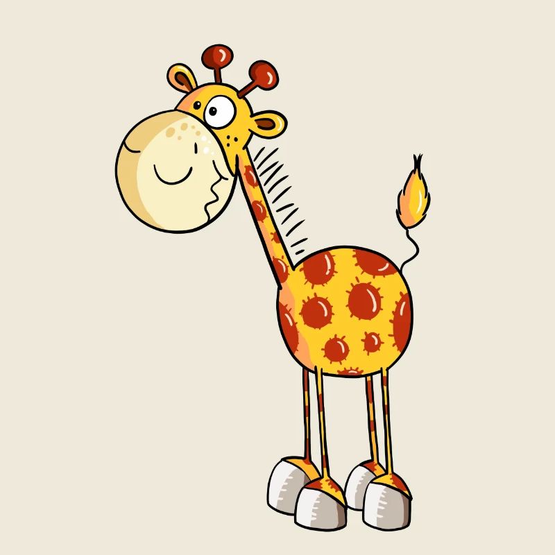 Drollige Giraffe - Giraffen - Comic - Fun