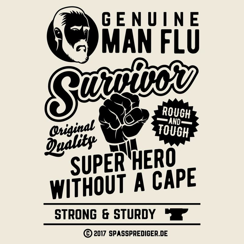 Man Flu Survivor Super Hero Without A Cape