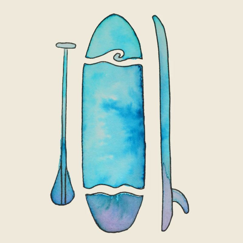 Stand Up Paddling Board SUP blau