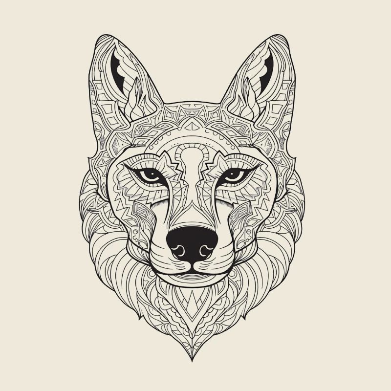Dog Mandala Style Design
