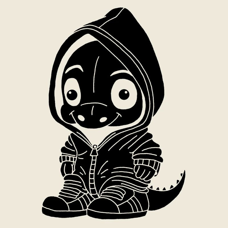 Kleiner Dinosaurier (schwarz)