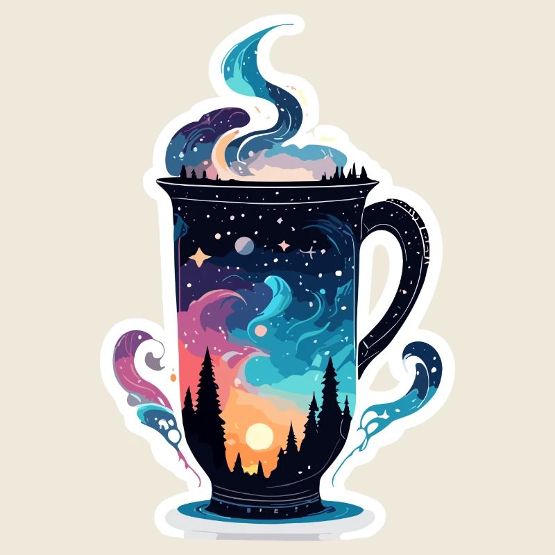 Silhouette / Forest / Portrait / Trees / Mug