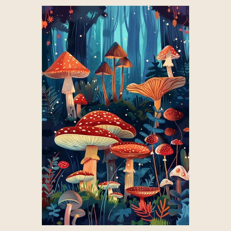 Forêt de champignons | IA