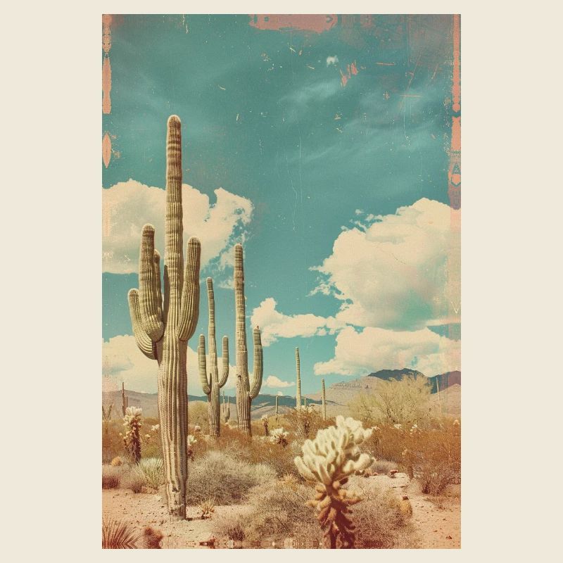 Cactus dans le désert | IA