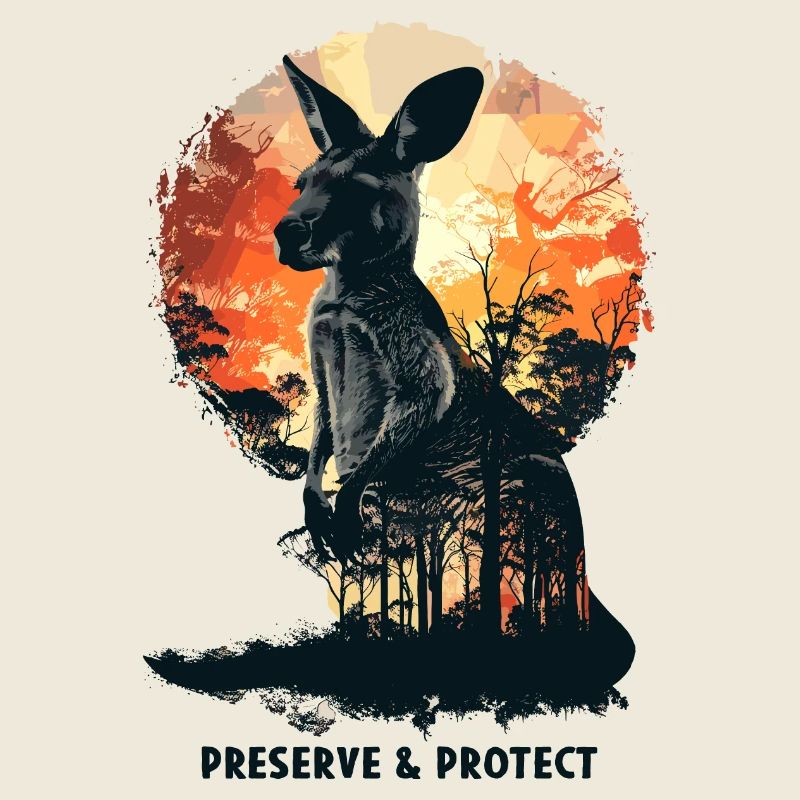 Préserver & Protéger Kangourou Marsupial Kangourou