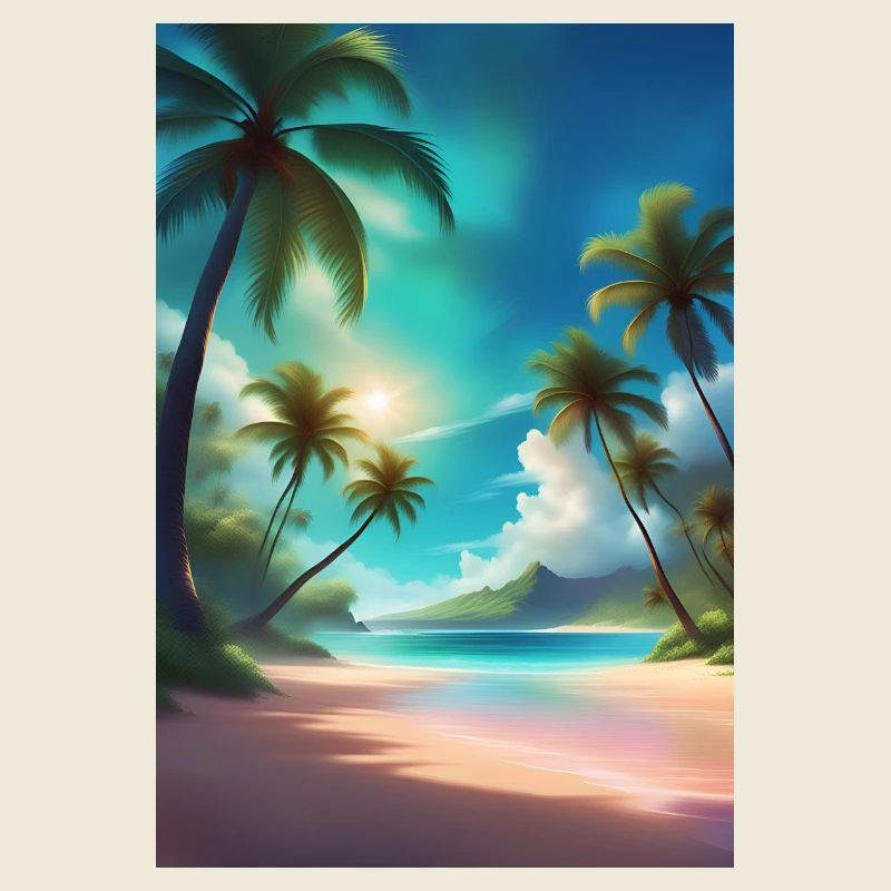 Amazing sunny day at Hawaii beach