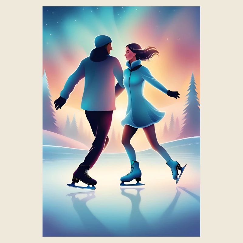 Süßes Eislaufpaar