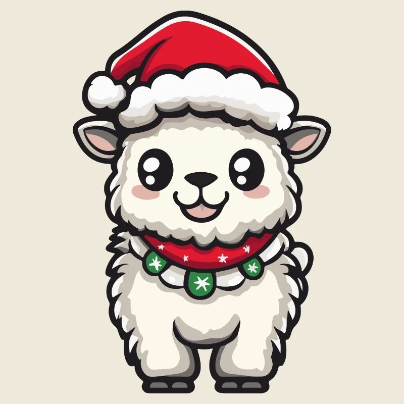 Alpaka Llama Weihnachten