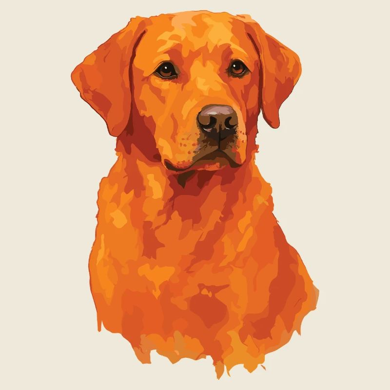 Watercolor Fox red Labrador PopArt