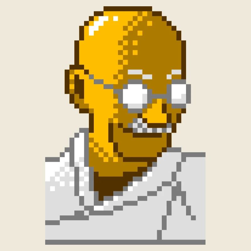 8bit pixel gandhi