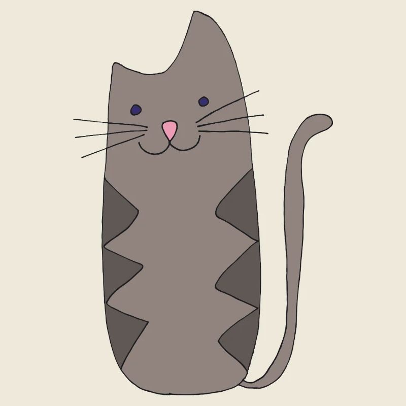 Zigzag Cat Grey