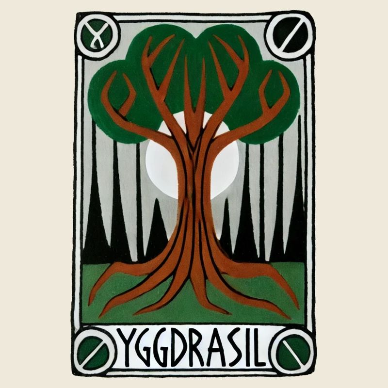 Yggdrasil-Runenbaum-Emblem