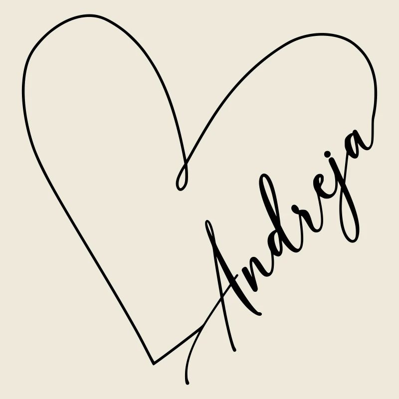 Andreja Name Heart Line