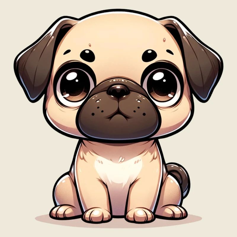 Illustration numérique de mignon Carlin