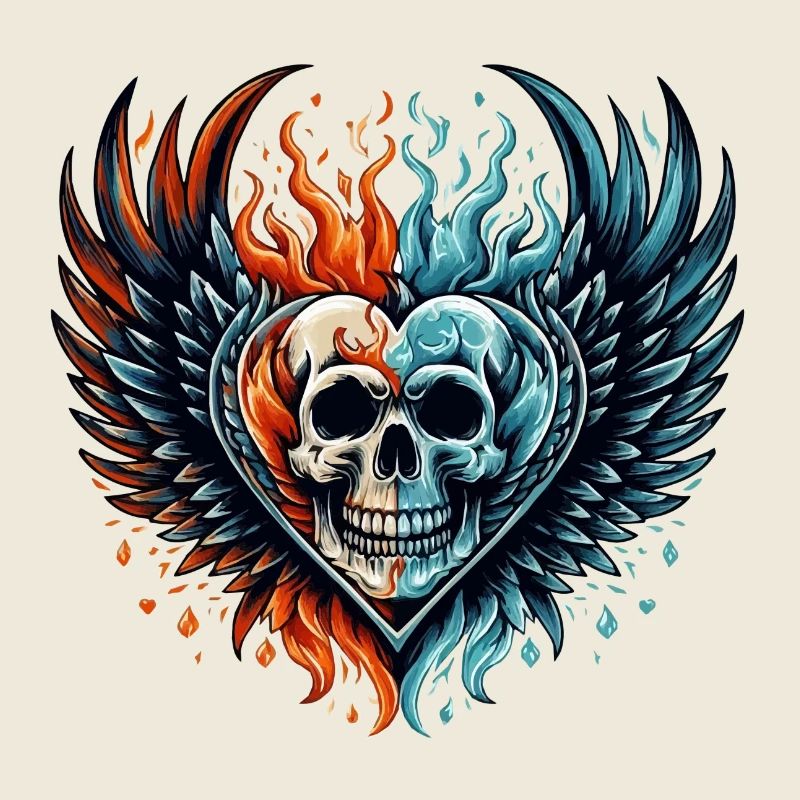 Heart Skull