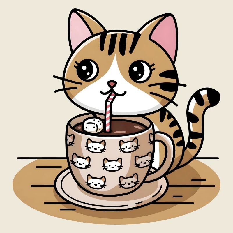 Chocolat chaud chat
