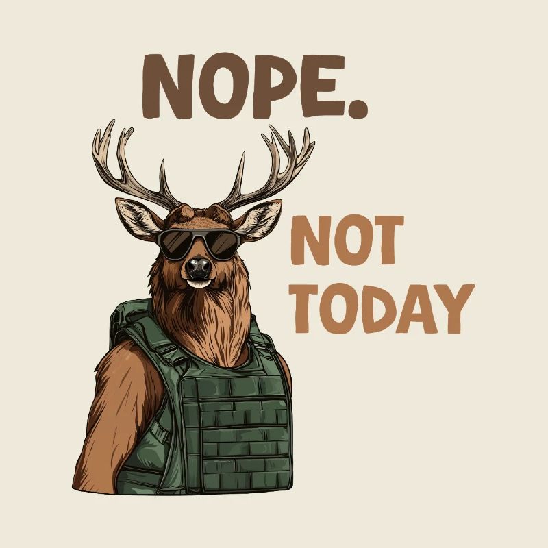 Nope Not Today Deer