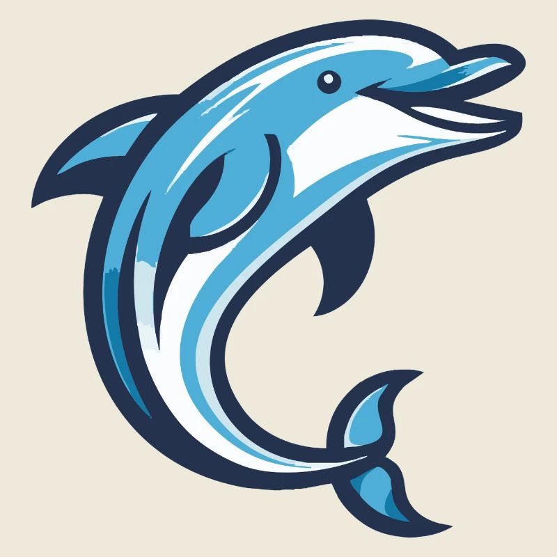Dolphin blue wave