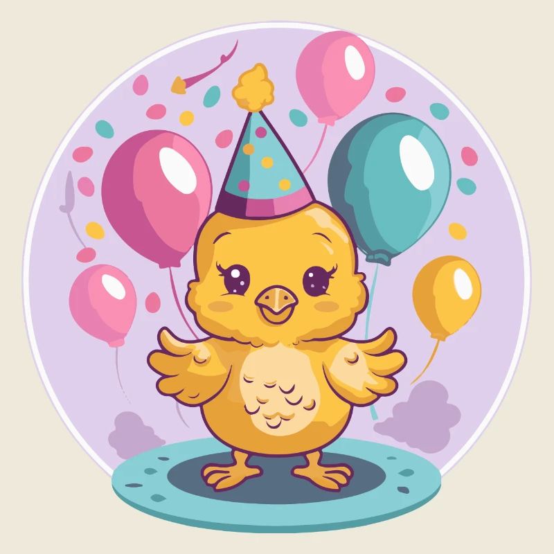 Bande dessinée d’anniversaire de poulet