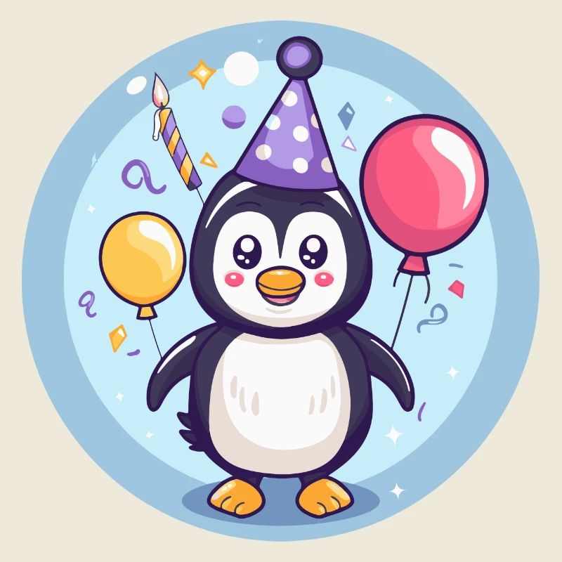 Pinguin Geburtstag Comic