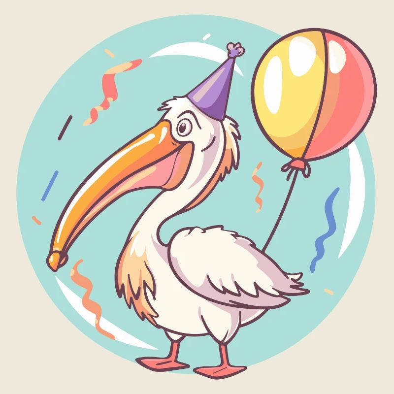 Pelikan Vogel Geburtstag Comic