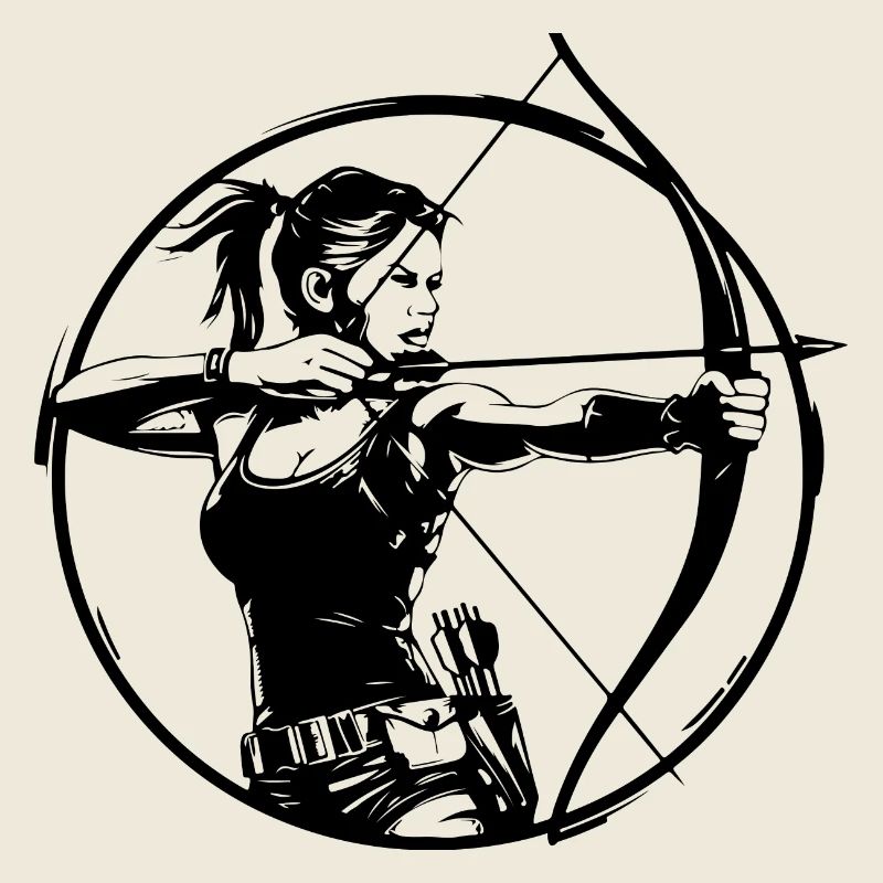 Bogenschießen Silhouette