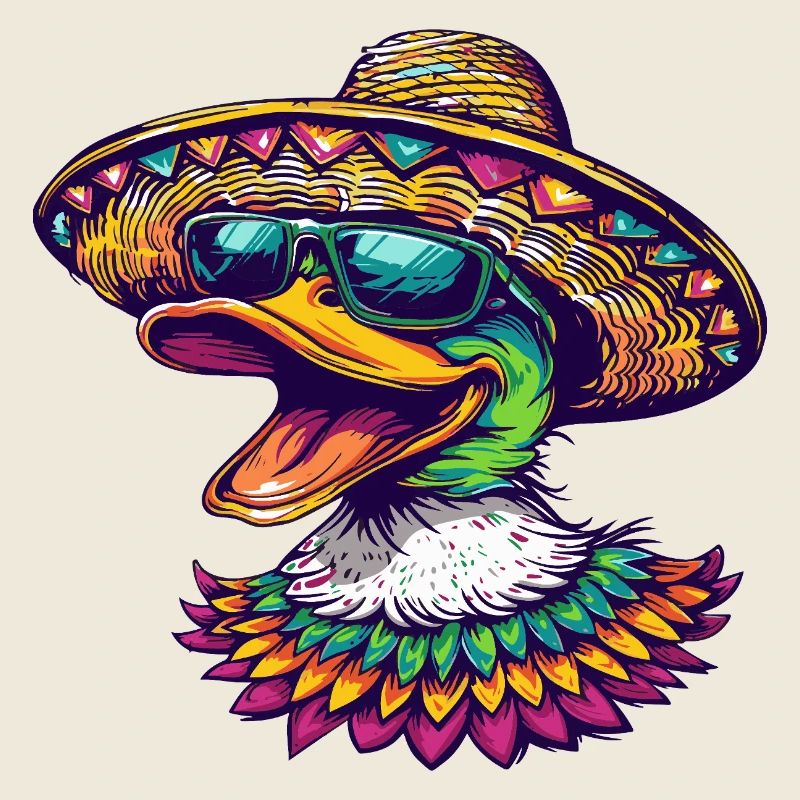 Duck Funny Sombrero
