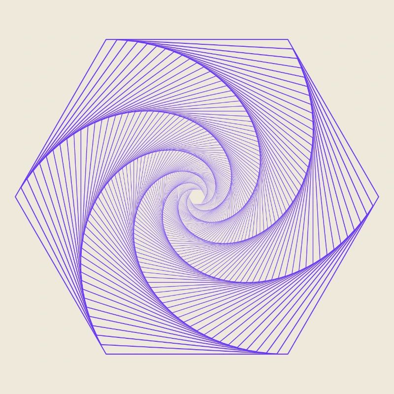 Spirale im hexagonalen Muster