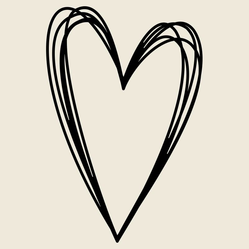 Herz Scribble Doodle gekritzel Symbol Liebe