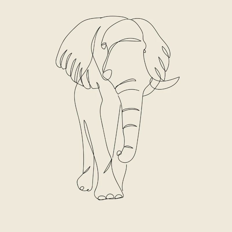 Lineart Elefant