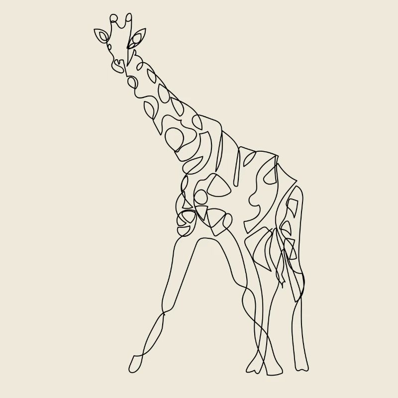 Girafe Lineart