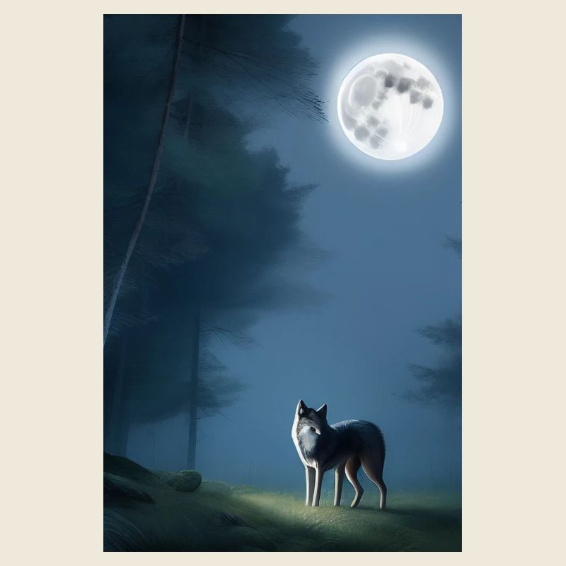 Le loup et la lune