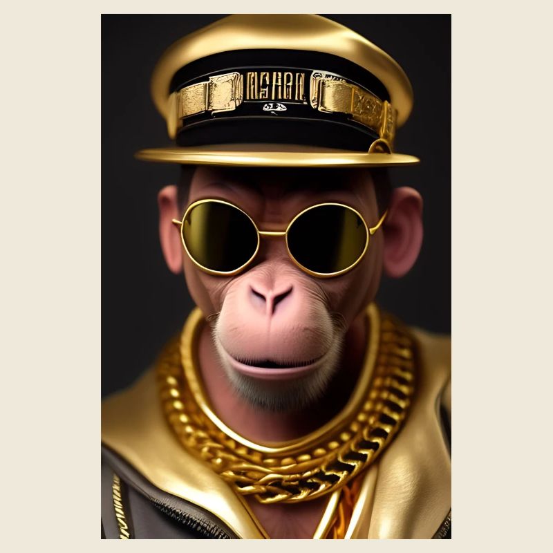 Cooler Affe mit Sonnenbrille