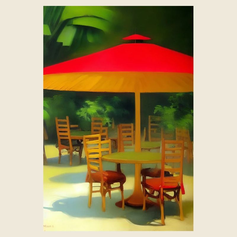 Asiatisches Cafe im Freien