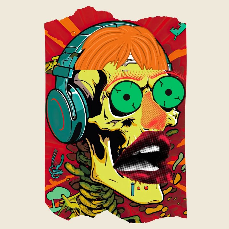 Musique Crâne Pop Art