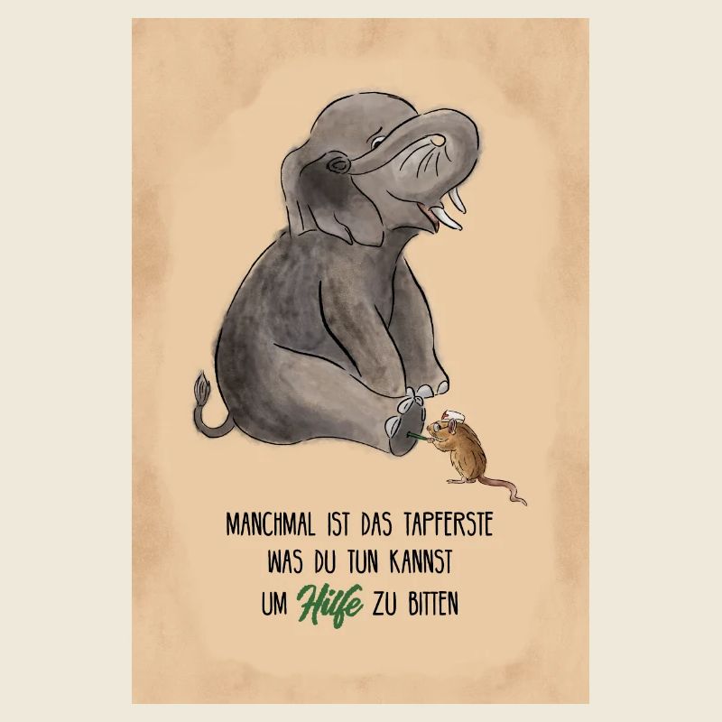 Mouse helps elephant: Saying for more bravery