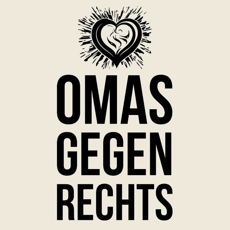 OMAS GEGEN RECHTS mit Herz und Strahlen
