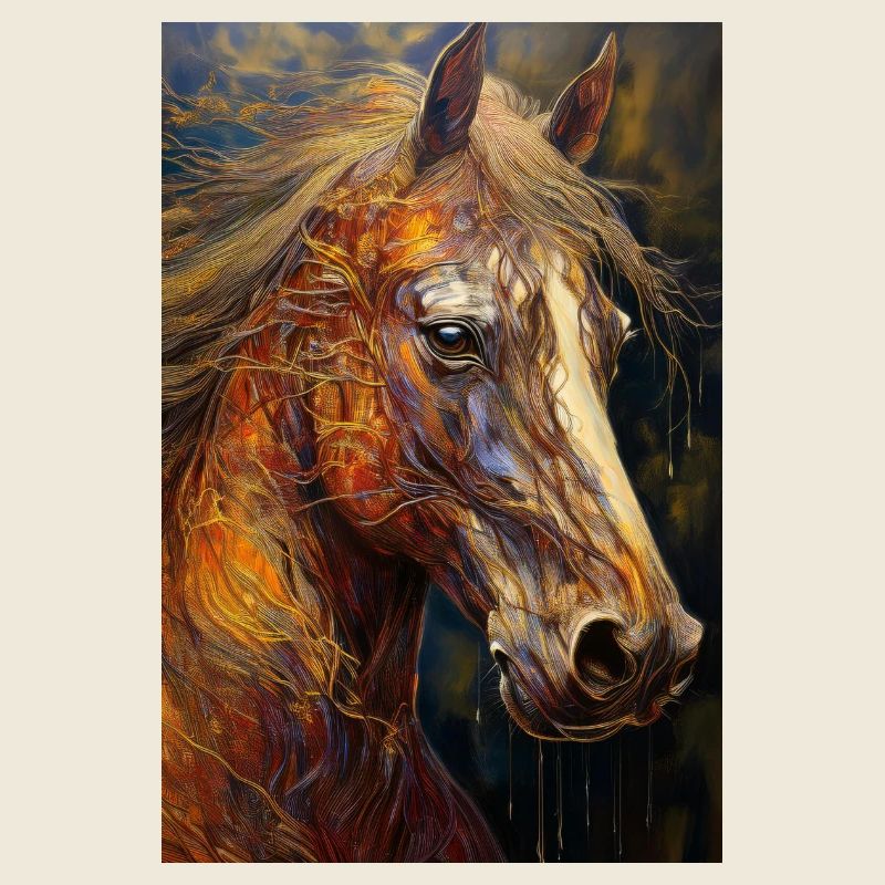 Ein Portrait von einem Pferd 2