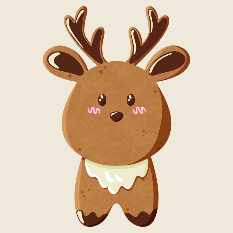 Le renne comme un cookie