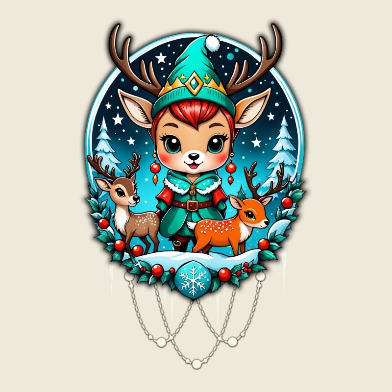 Un mignon style elfe renne