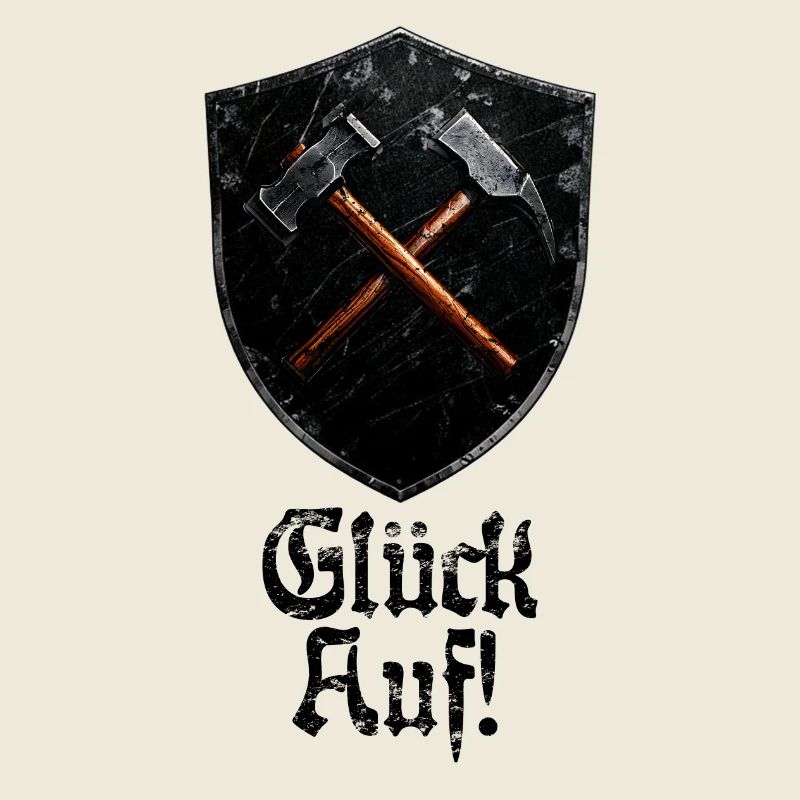 Bonne chance sur le logo minage mineur maillet et fer