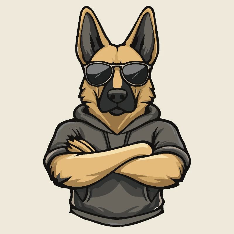 hund schäferhund sonnenbrille
