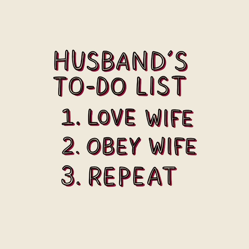 Husband's to-do list