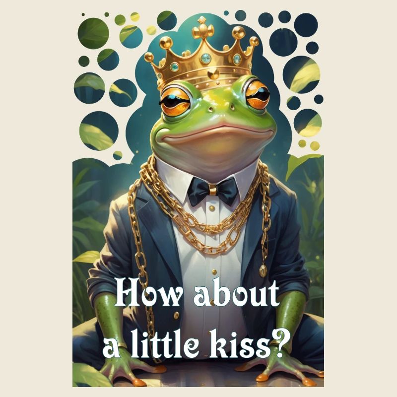 Frog King Prince Charming Kiss Frog Prince