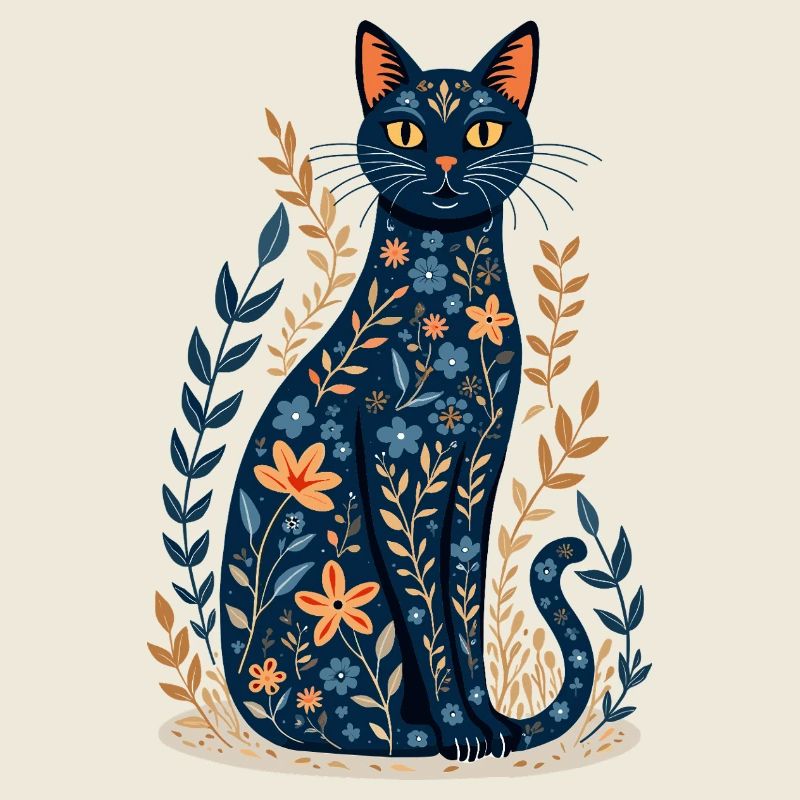 Floral Cat