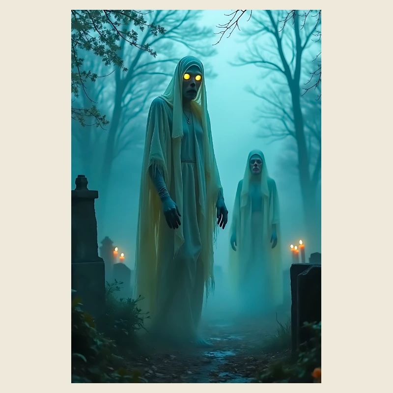 Dziady, Slavic ancestor spirits haunting graveyard
