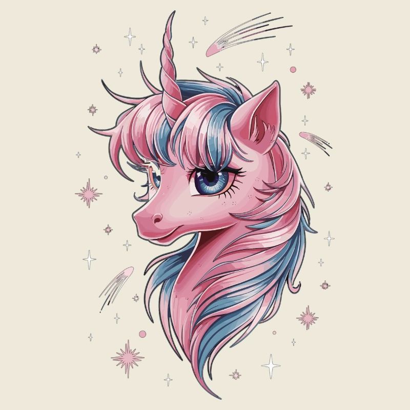 Magisches Einhorn mit Sternen